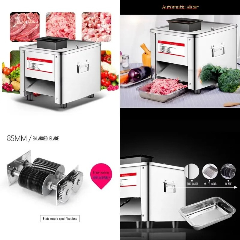 Meat Slicer Machine - Commercial Meat Cutter Machine Double Incision