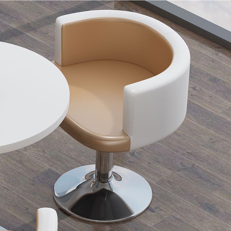 Commercial Kitchen Counter - Nordic Style PU Leather Swivel Stool