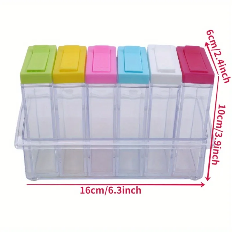 Transparent Seasoning Six Grid - Commercial Kitchen Items 评论和价格
