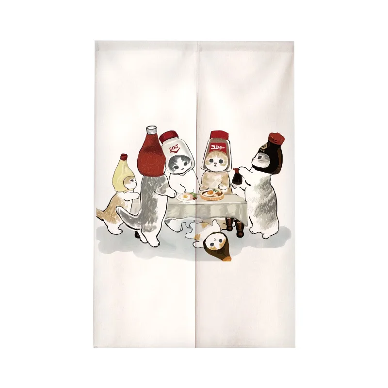 Funny Cat Japanese Door Curtai - Commercial Kitchen Canopy 评论和价格