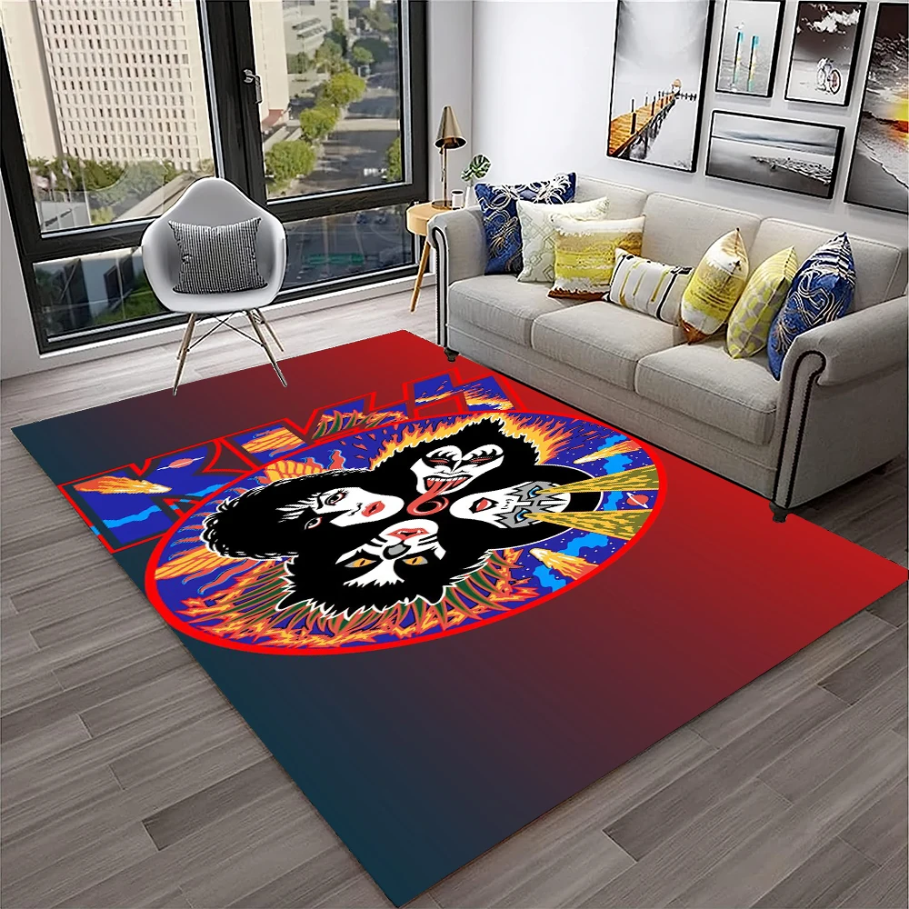 Retro KISS Rock Band Carpet Ru - Commercial Kitchen Mats 评论和价格