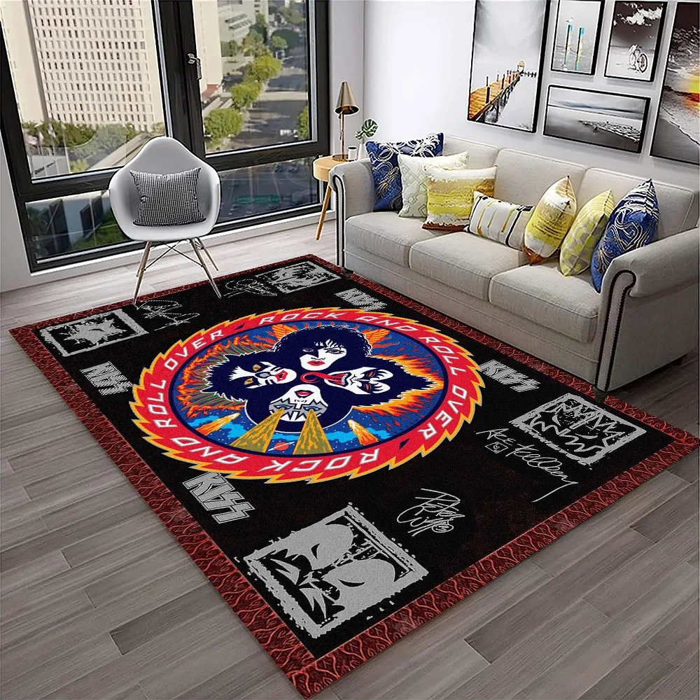 Retro KISS Rock Band Carpet Ru - Commercial Kitchen Mats 评论和价格