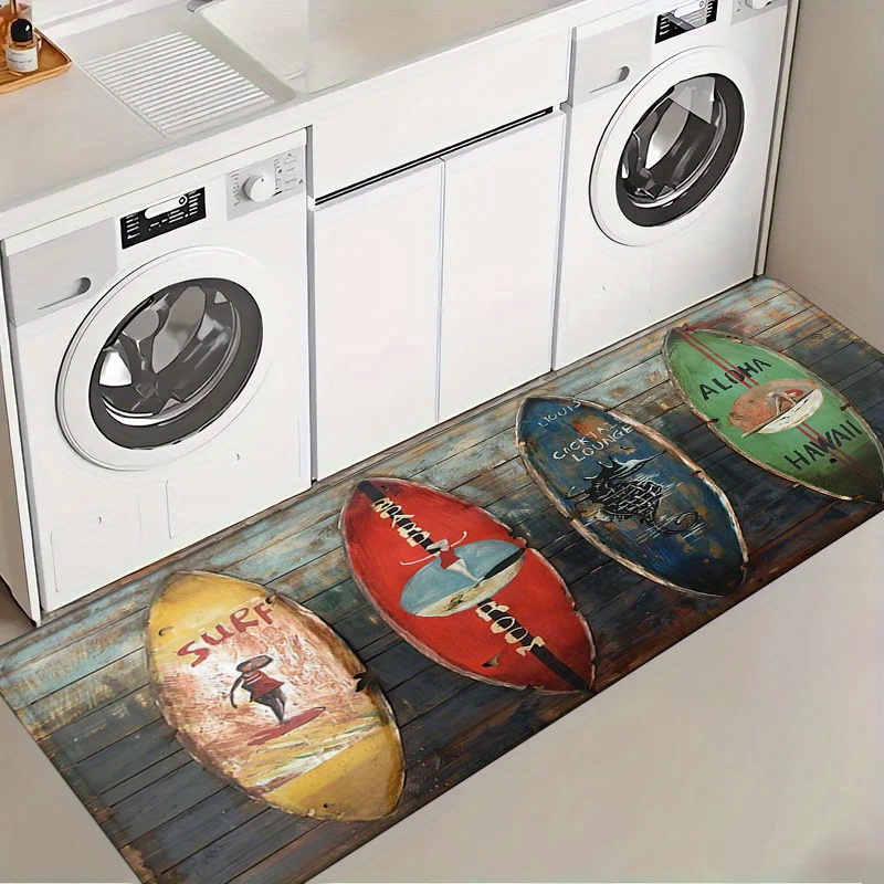 Surfboard Pattern Kitchen Hall - Commercial Kitchen Mats 评论和价格