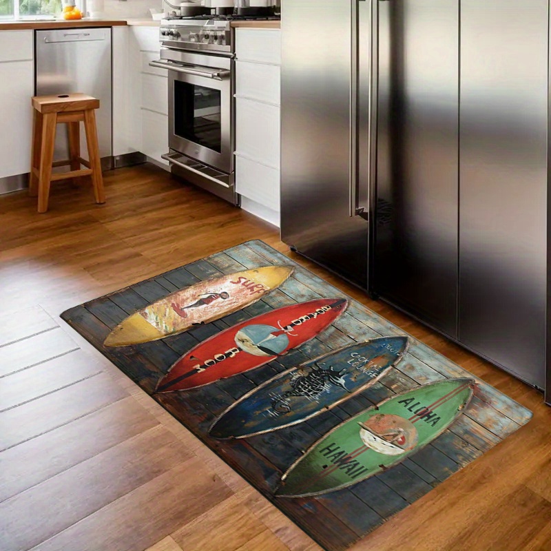 Surfboard Pattern Kitchen Hall - Commercial Kitchen Mats 评论和价格