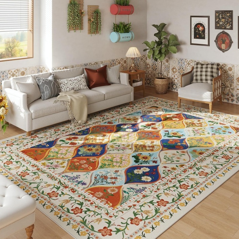 Bohemian Floral Pattern Living - Commercial Kitchen Mats 评论和价格